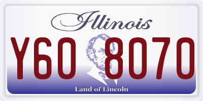 IL license plate Y608070