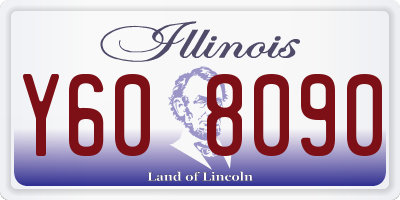 IL license plate Y608090
