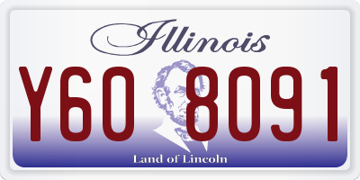 IL license plate Y608091
