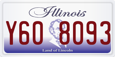 IL license plate Y608093
