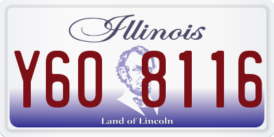 IL license plate Y608116