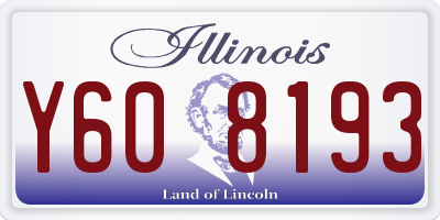 IL license plate Y608193