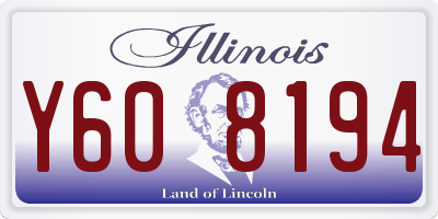 IL license plate Y608194