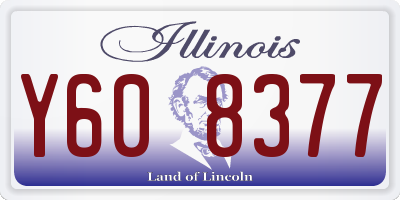 IL license plate Y608377