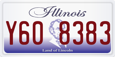 IL license plate Y608383