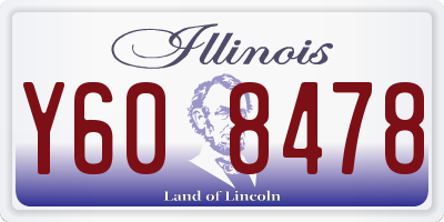 IL license plate Y608478