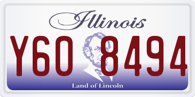 IL license plate Y608494