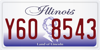 IL license plate Y608543