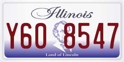 IL license plate Y608547