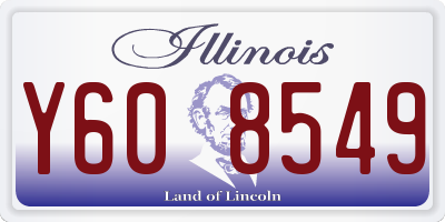 IL license plate Y608549