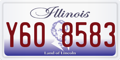 IL license plate Y608583