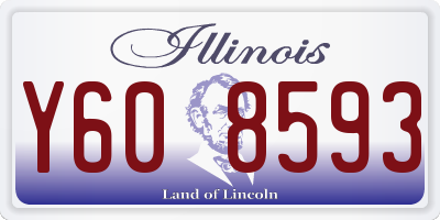 IL license plate Y608593