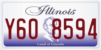 IL license plate Y608594