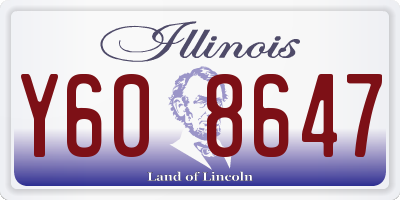 IL license plate Y608647