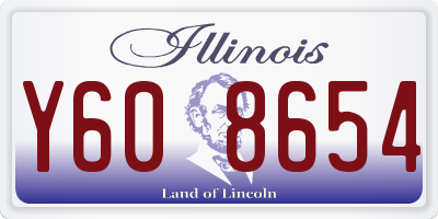 IL license plate Y608654