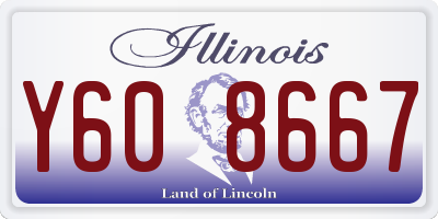 IL license plate Y608667