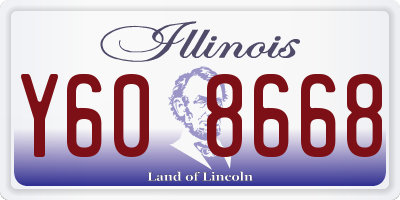 IL license plate Y608668