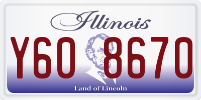 IL license plate Y608670
