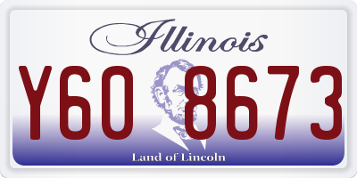 IL license plate Y608673