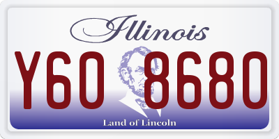 IL license plate Y608680