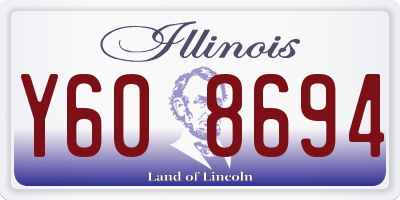 IL license plate Y608694