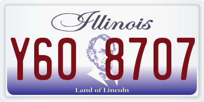IL license plate Y608707