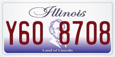 IL license plate Y608708