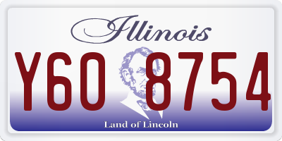 IL license plate Y608754