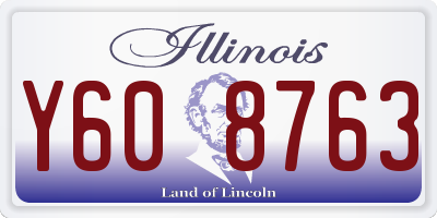 IL license plate Y608763