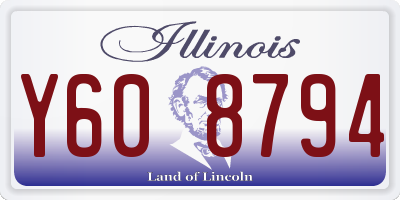 IL license plate Y608794