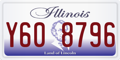 IL license plate Y608796