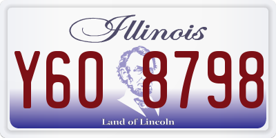 IL license plate Y608798