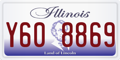 IL license plate Y608869