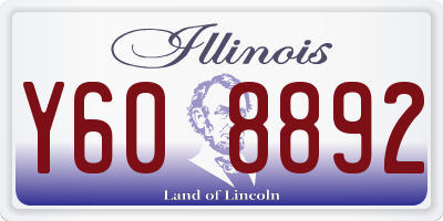IL license plate Y608892