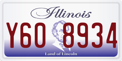 IL license plate Y608934