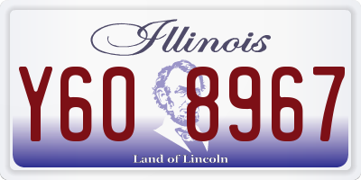 IL license plate Y608967