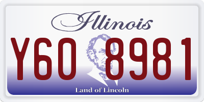 IL license plate Y608981