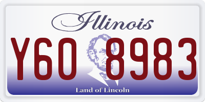 IL license plate Y608983