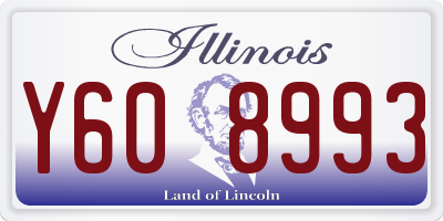 IL license plate Y608993