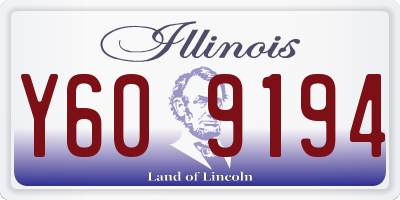 IL license plate Y609194