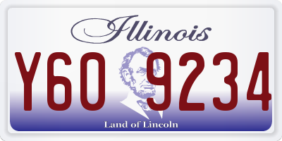 IL license plate Y609234