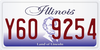 IL license plate Y609254