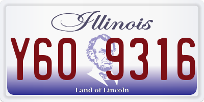 IL license plate Y609316