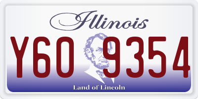 IL license plate Y609354