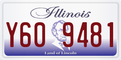 IL license plate Y609481