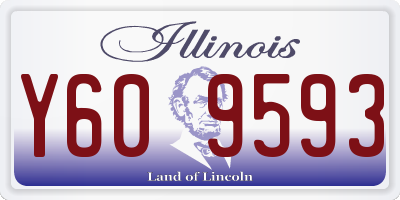 IL license plate Y609593