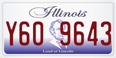 IL license plate Y609643