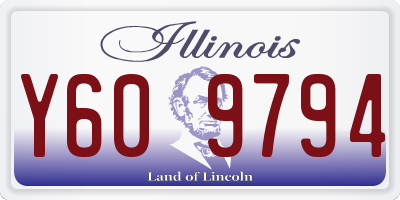 IL license plate Y609794