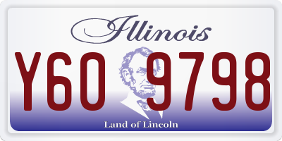 IL license plate Y609798