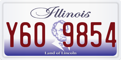 IL license plate Y609854